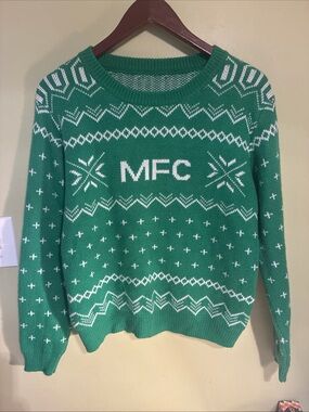 MFC Green Fair Isle Crewneck Sweater